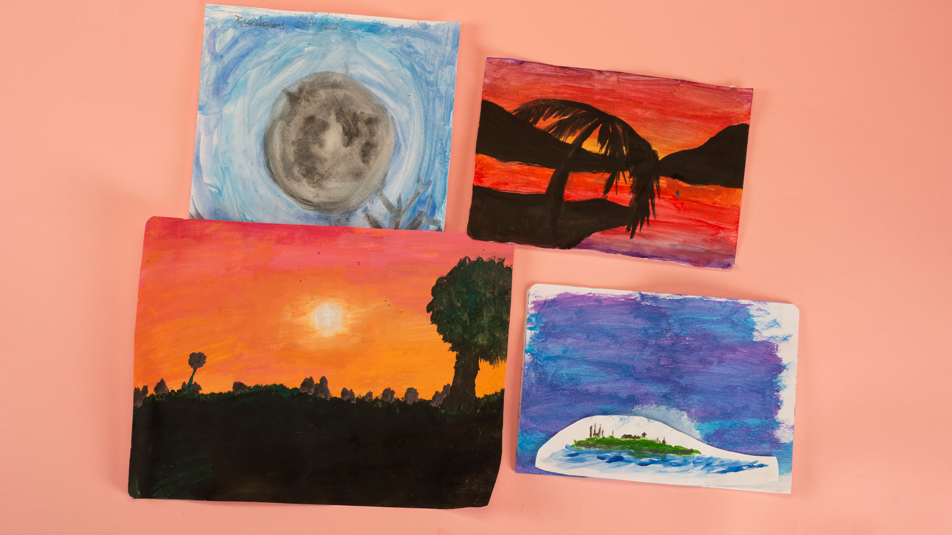 Landscape with Acrylic Paint slide 1