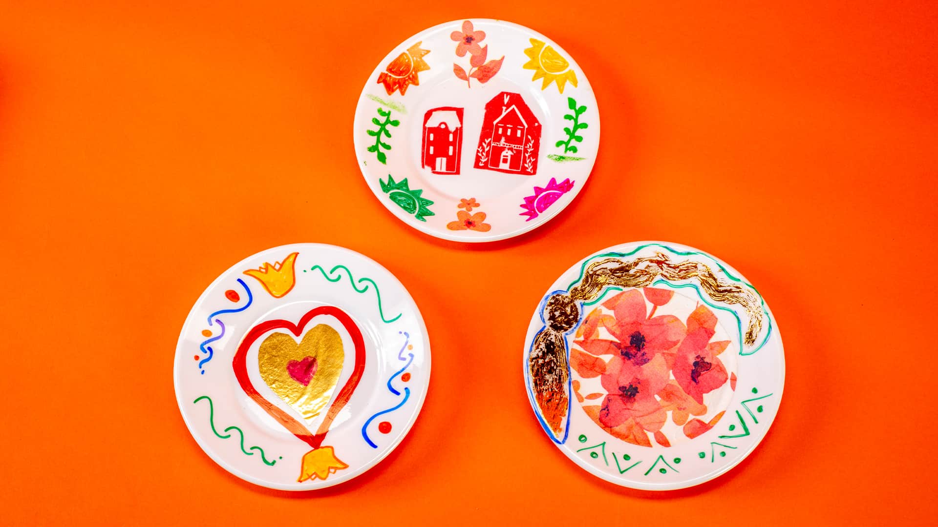Plates Transformed with Decoupage slide 1